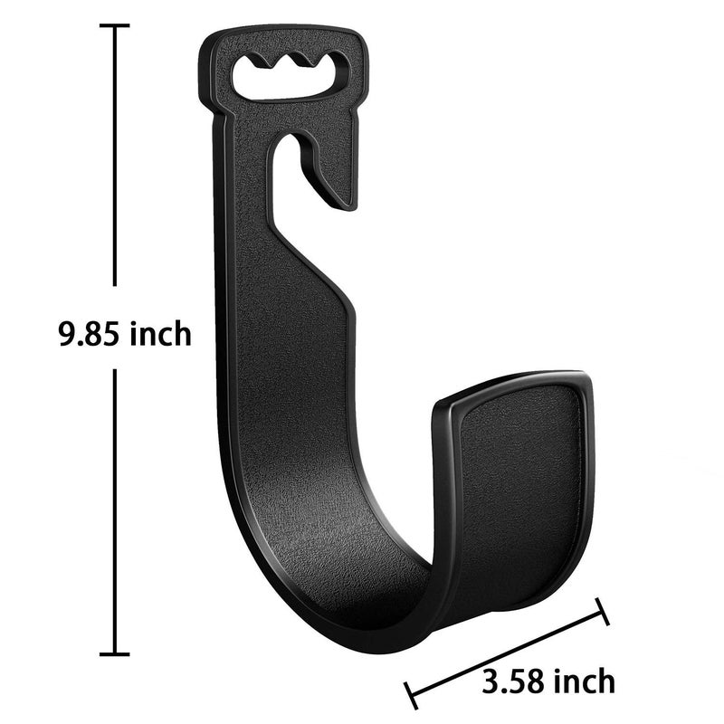 chic style 2 Pack Garden Hose Hanger Wall Mount Hose Holder Hook Fit to 25 50 75 100foot Hose (ABS Plastic, Black) - Image 2
